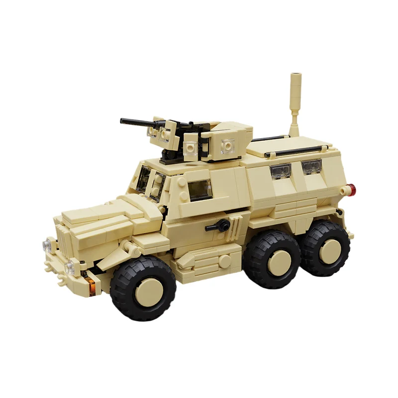 Mine-Resistant Ambush Protected Vehicle Model MOC Building Bricks War Equipment Modular Technology Gifts Holiday Assemble Toys