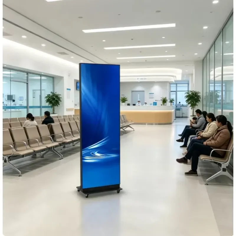 Portable LED Poster Display Stand Foldable Digital Signage for Retail Store Trade Show Hospital Airport Advertising Screen