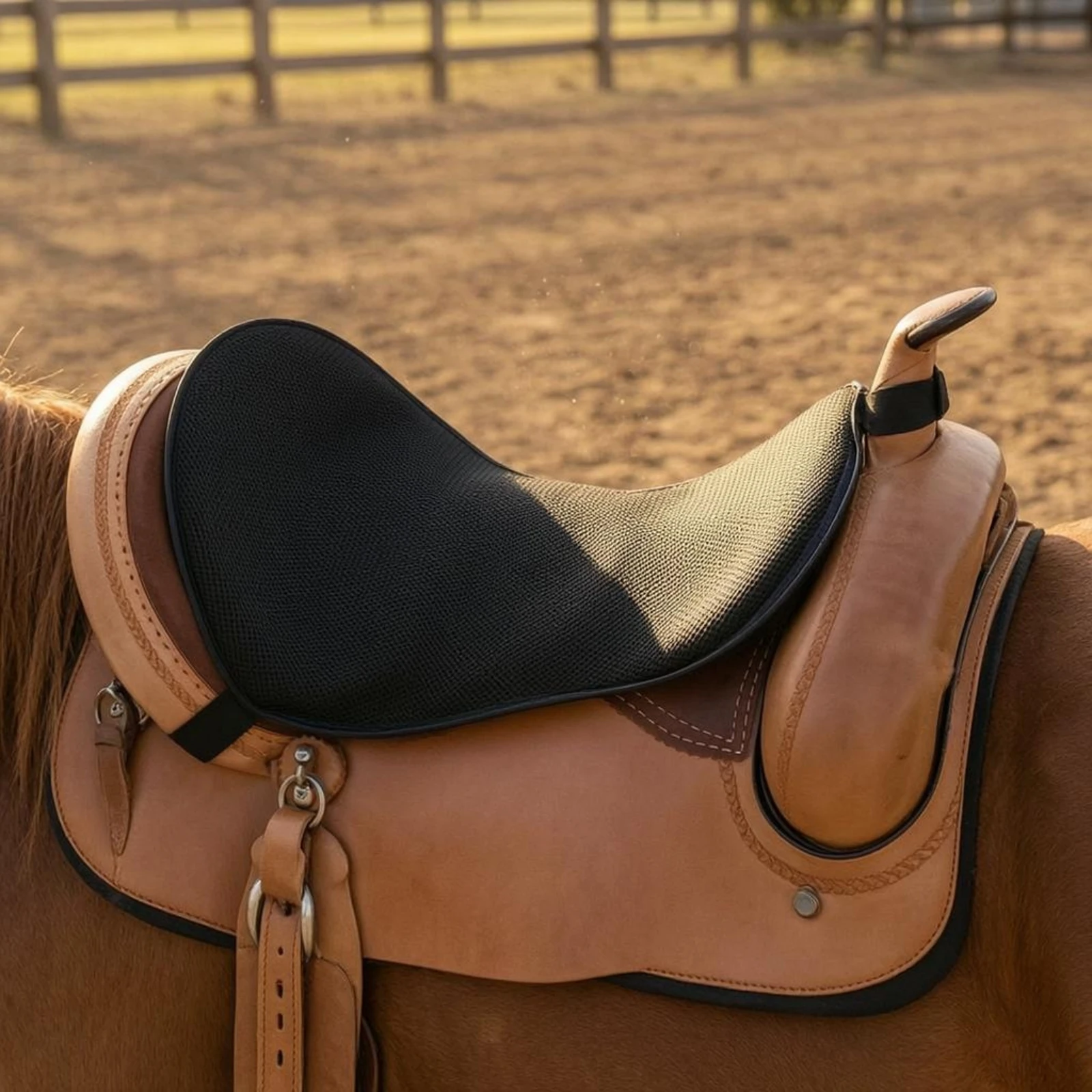 Contoured Horse Saddle Pad Padded Contoured Saddle Pad Equestrian Gear Soft Cushion Moisture Wicking