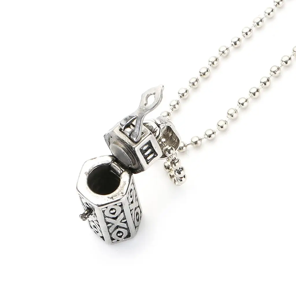 

Stainless Steel Urn Pendant Necklace for Ashes Vintage Cremation Jewelry Long Keepsake Gift for Remembrance