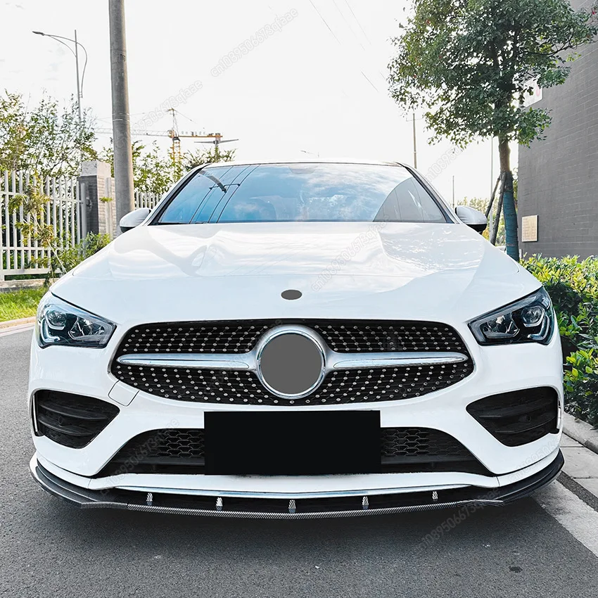 

Black Front Bumper Lip Splitter Diffuser For Mercedes Benz CLA Class C118 W118 X118 CLA180 200 220 250 CLA35 CLA45 AMG 2019-2023