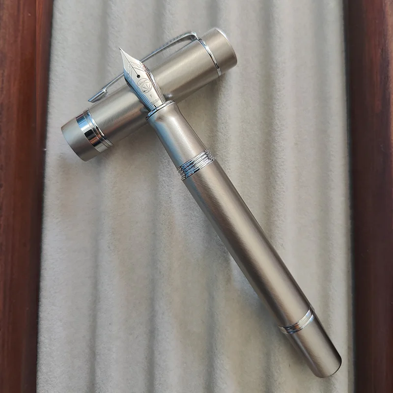 Lemon M1a Piston Ink Metal Calligraphy Fountain Pen Blade Long Knife Business Pen Nib Hand-Polished Writing Gift Pen