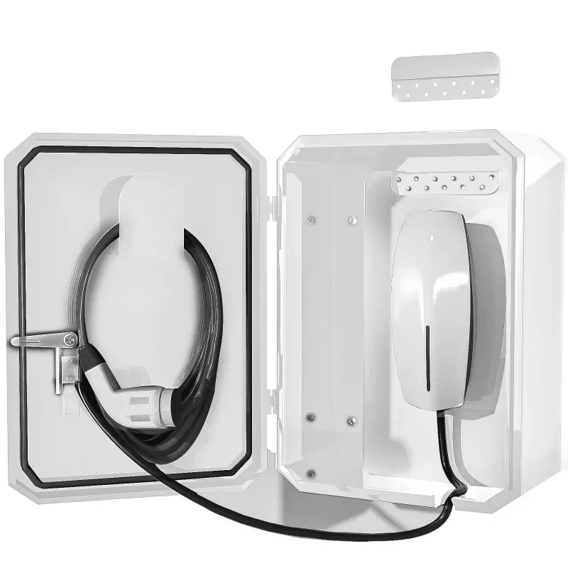 Wall-Mounted 1.2mm Cold Rolled Steel Electric Vehicle Charging Protection Box ForEnclosure with Lock | Seamless One-Piece Design