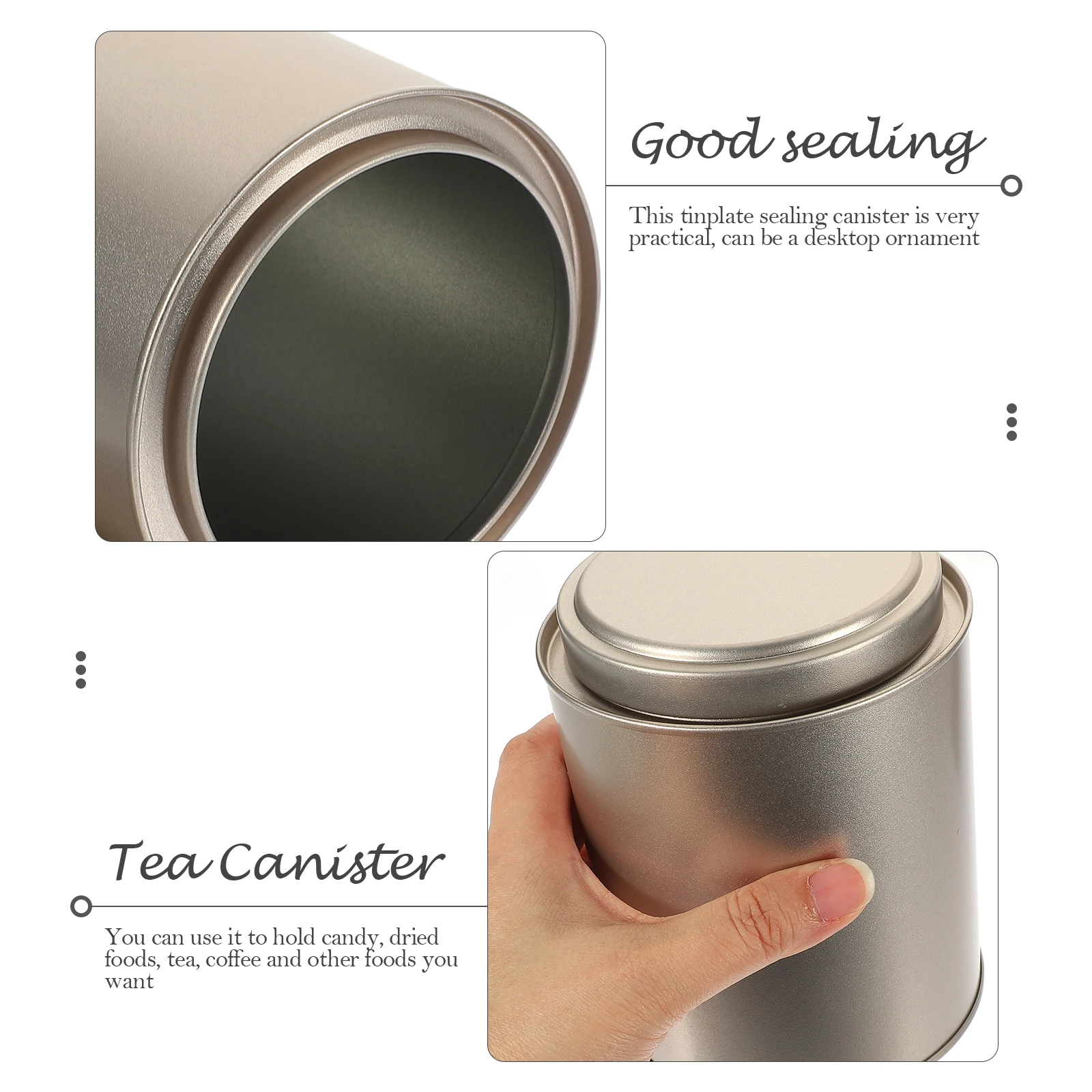 

Airtight Tea Canister Small Blue Tinplate Container for Loose Leaf Tea Coffee Candy Storage Household Kitchen Accessories