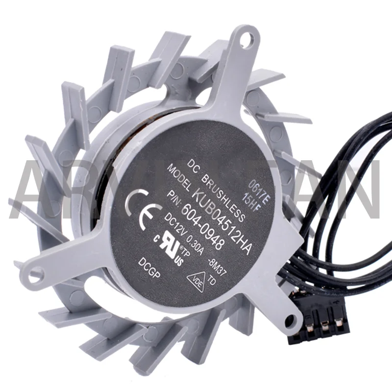 KUB04512HA PIN: 604-0948 Brand New Original 12V 0.30A Diameter 44mm Hole Pitch 39mm Graphics Card Cooling Fan