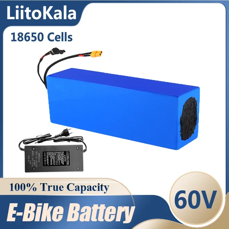 LiitoKala E-bike battery 60V 20ah 25ah 30ah 15ah 35ah li-ion battery pack bike conversion kit bafang BMS High power protection