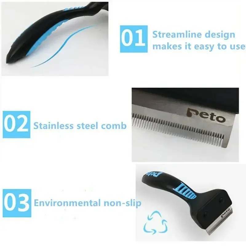 Pet Dog Brush Hair Removal Cat Brush Comb For Dogs Cats Long Short Hair Deshedding Trimmer Pet Grooming Tools Dog Supplies