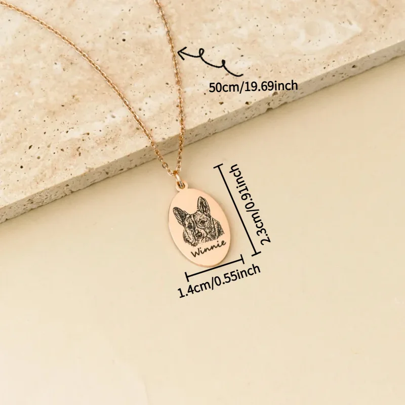 Custom Pets Human Photo Portrait Necklace Stainless Steel Personalized Dog Cat Name Pendant Necklace collares tendencia 2026 view 2