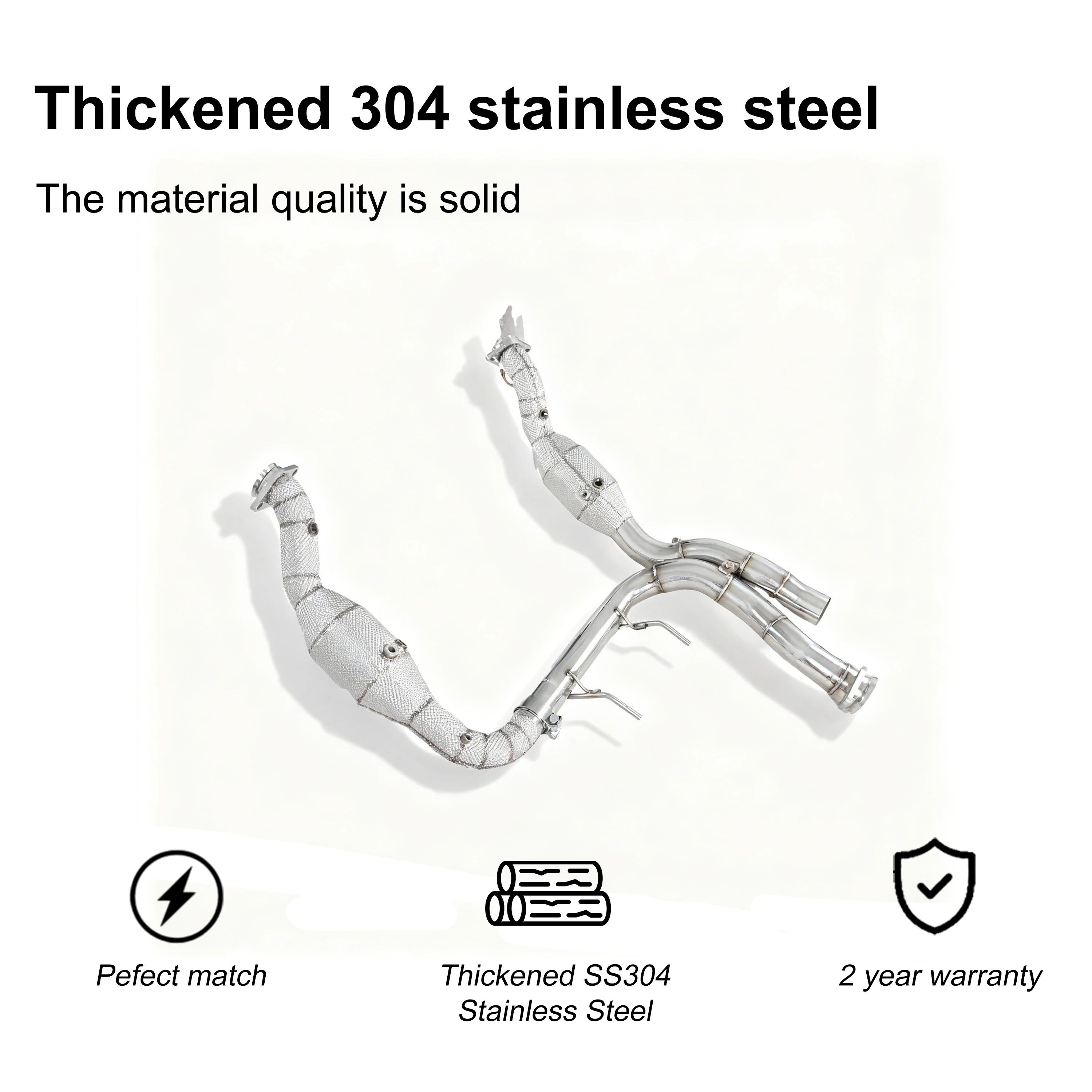 أنبوب عادم ACE عالي الأداء لـ Ford F-150 SVT Raptor 3.5TT ماسورة عادم مع محول حفاز شحن سريع