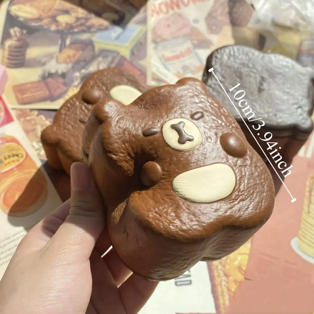 Capivara biscoito ventilação espremendo brinquedos chocolate super macio bonito animal pitada brinquedo lento rebote relaxado dos desenhos animados pitada brinquedo crianças