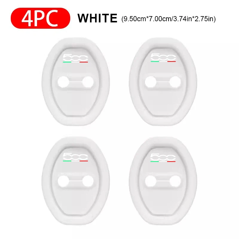 4pcs Car Silicone Door Lock Protective Cover Anti-Collision Shock Absorbing Pad For Fiat Punto 500 Stilo Ducato Car Accessories