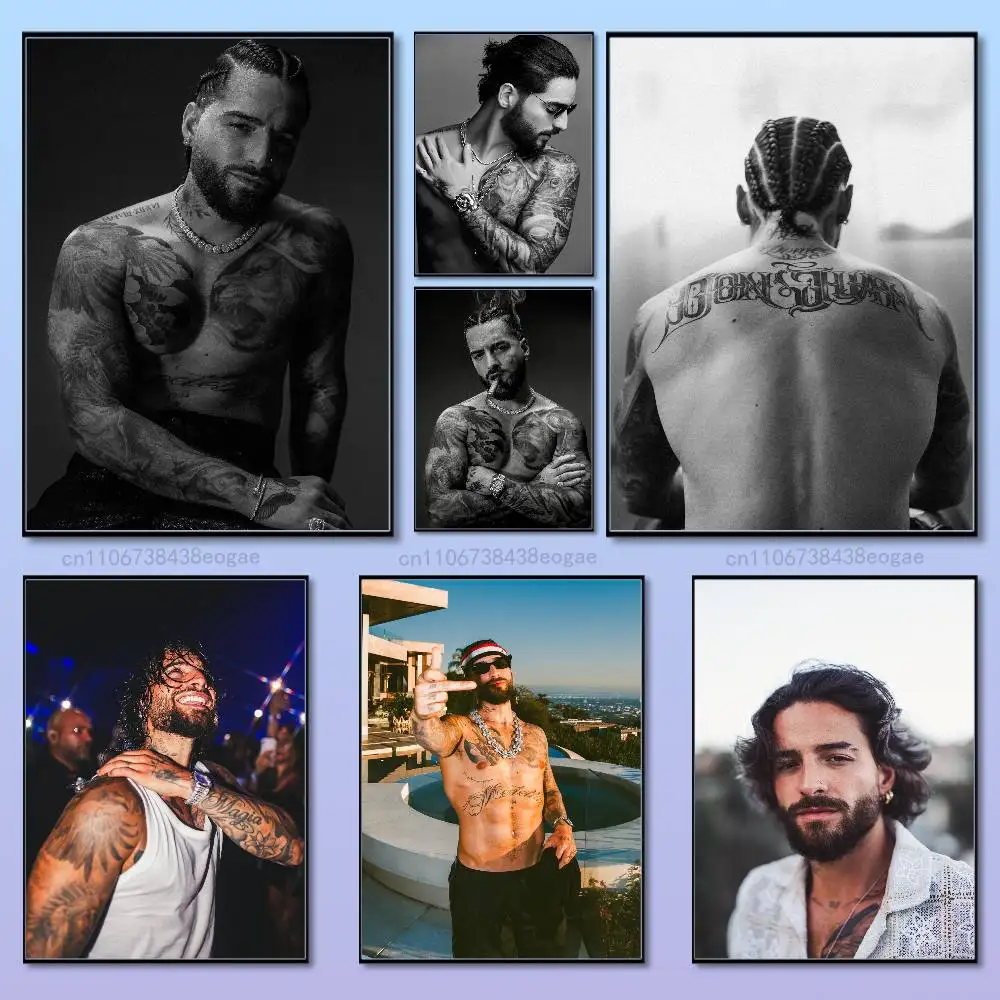 

Cool M-Maluma Singer Poster High Perfect Gift Quality Wall Art For Home Office Bedroom Living Room Hallway Bar