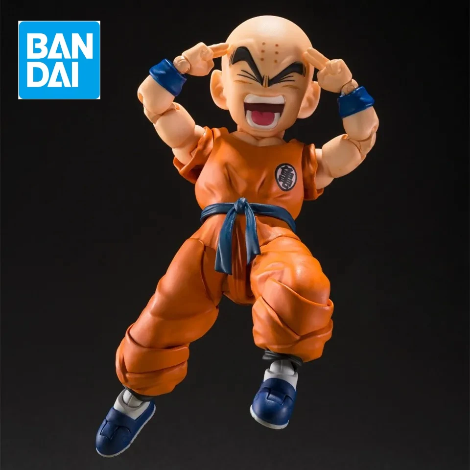 

Original BANDAI Dragon Ball Z Krillin S.H.Figuarts Son Goku Old Friend Kuririn Action Figure Toys PVC Model Collection Joint