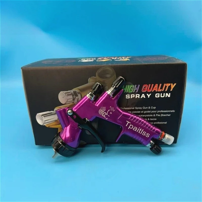 Spray Gun GT Pro Spray Gun TE20/T110 1.3mm/1.8mm Nozzle Purple Mixed Glass Water-based Air Spray Gun