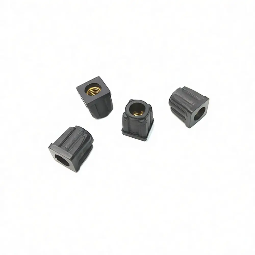 Industrial Square Tube Threaded Nut Plug Furniture Feet End Protector Metal Pipe Fitting Hardware Tube Closing Tool