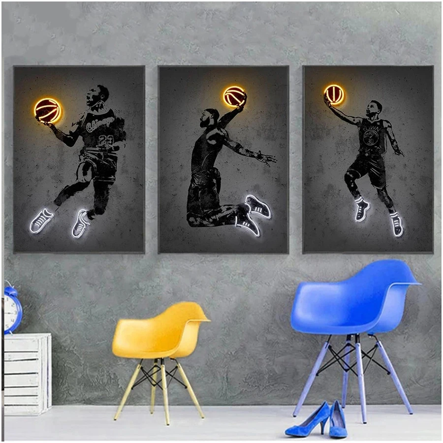 Abstract Basketball Star Diamond Painting 5D Diy Full Square Round Picture Of Rhinestones Black White Wall Stickers ZP-5118