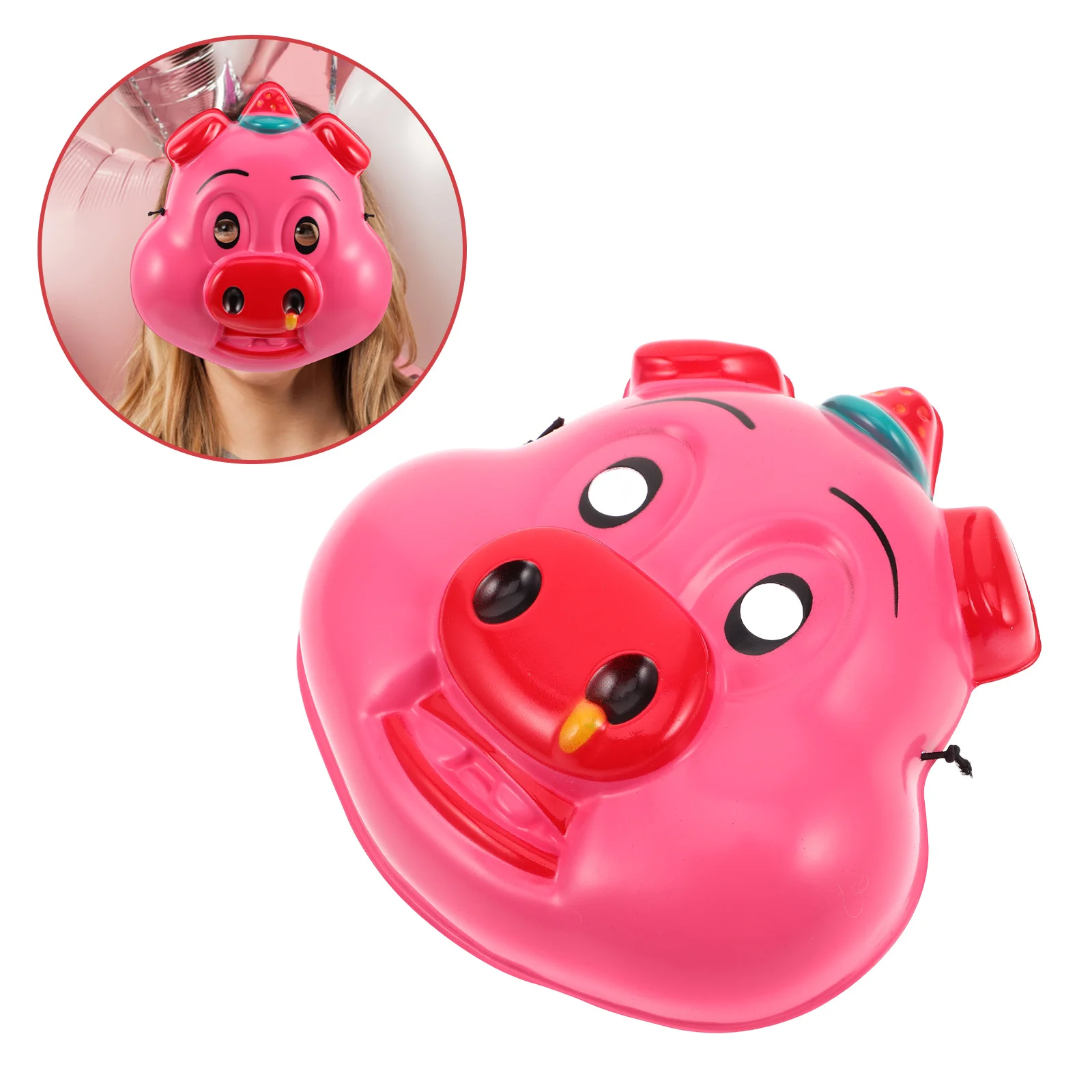 

Маска костюма свиньи Креативный дизайн лица свиньи Удобный пластиковый материал Маска для лица для косплея на Хэллоуин