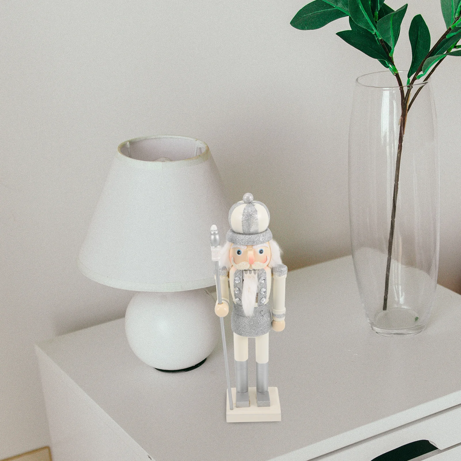 

1pc Wooden Nutcracker Holiday Home Office Decor Xmas Table Ornament Nutcracker Decoration Wedding Party Desktop Craft Decoration