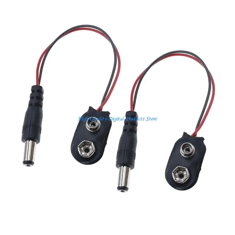 U2JE Battery Clip Wiring Cord With 2 Contacts for DIY Electronics Projects