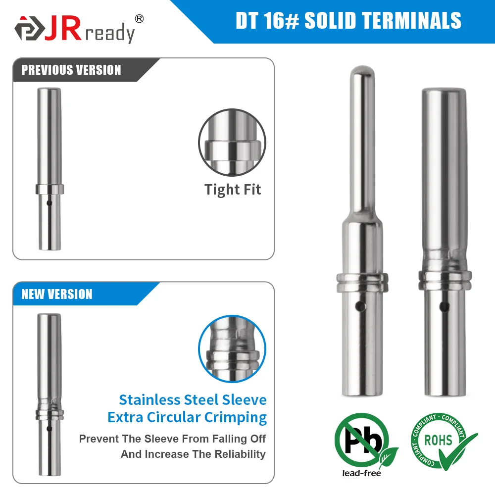 Imagem -06 - Jrready-deutsch Connector Kit Conectores dt Contatos Sólidos 16 Awg 20awg Ferramenta Crimp Tamanho 16 12 Pin St6359