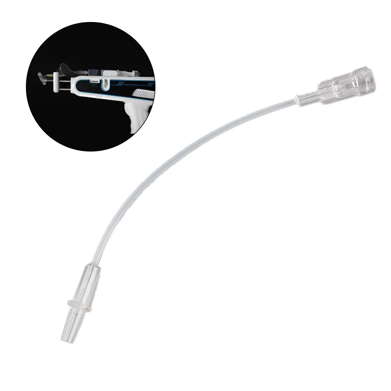 

1pcs Disposable Catheter Stabilizer For Mesogun Injection Water Light Beauty MESO PRI Injection Syringe Plastic Pipe 12.5cm