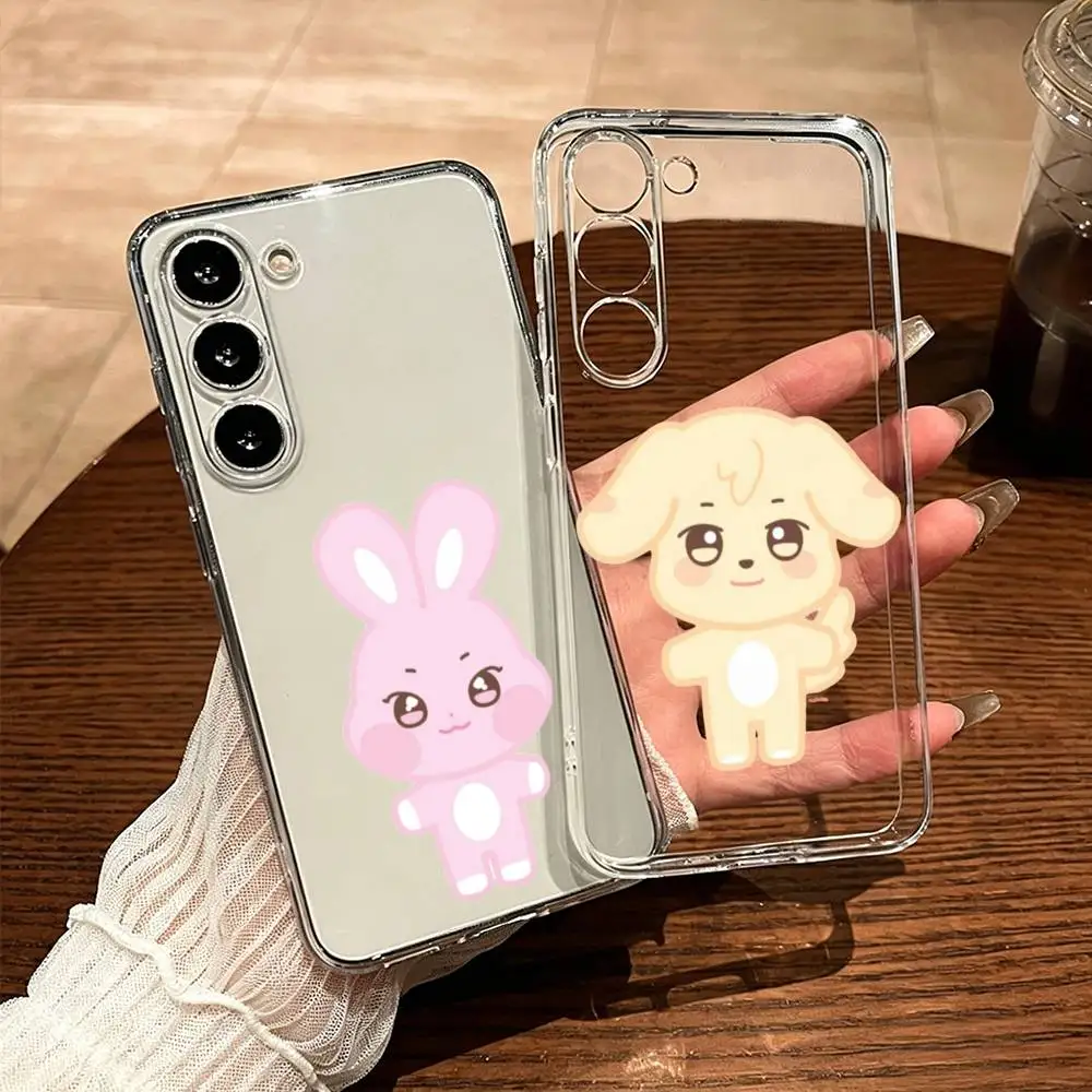 KPOP ANITEEZS Phone Case For Samsung Galaxy Simple Anti-Fall Shatterproof Transparent Printed Phone Case
