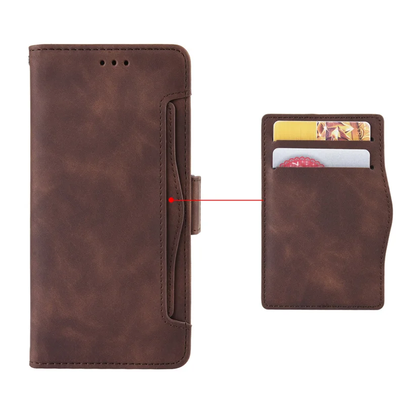 For Sharp Aquos R7 Wallet Flip Style Skin Feel Leather Phone Cover For Sharp Aquos R7 R6 SH-52C With Separate Card Slot