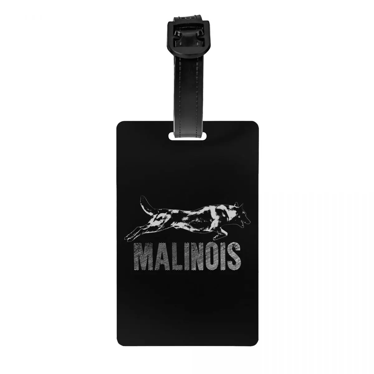 Custom Belgian Shepherd Malinois Luggage Tag With Name Card Mechelaar Dog Privacy Cover ID Label for Travel Bag Suitcase