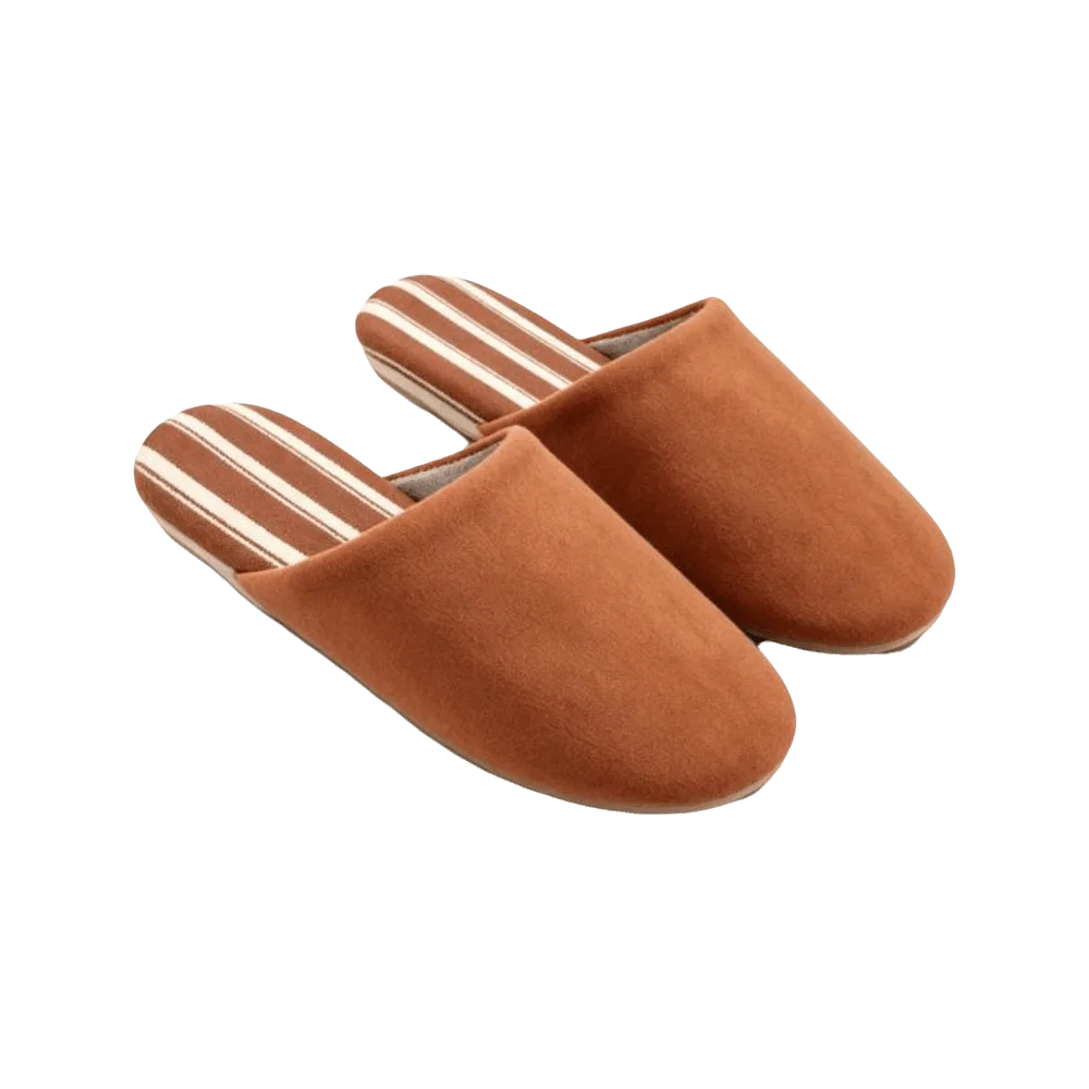 Comfortable Stripe House Shoes Winter Warm Fluffy Slippers Soft Sole Couple Slippers For Women