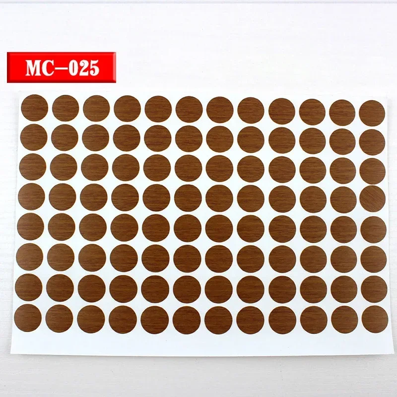 96 Stück 15 mm Holzmöbel, selbstklebende Schraubverschluss-Abdeckung, Lochaufkleber, Holzhandwerk, Schreibtisch, Schrank, Schublade, Kunstaufkleber, Ornament