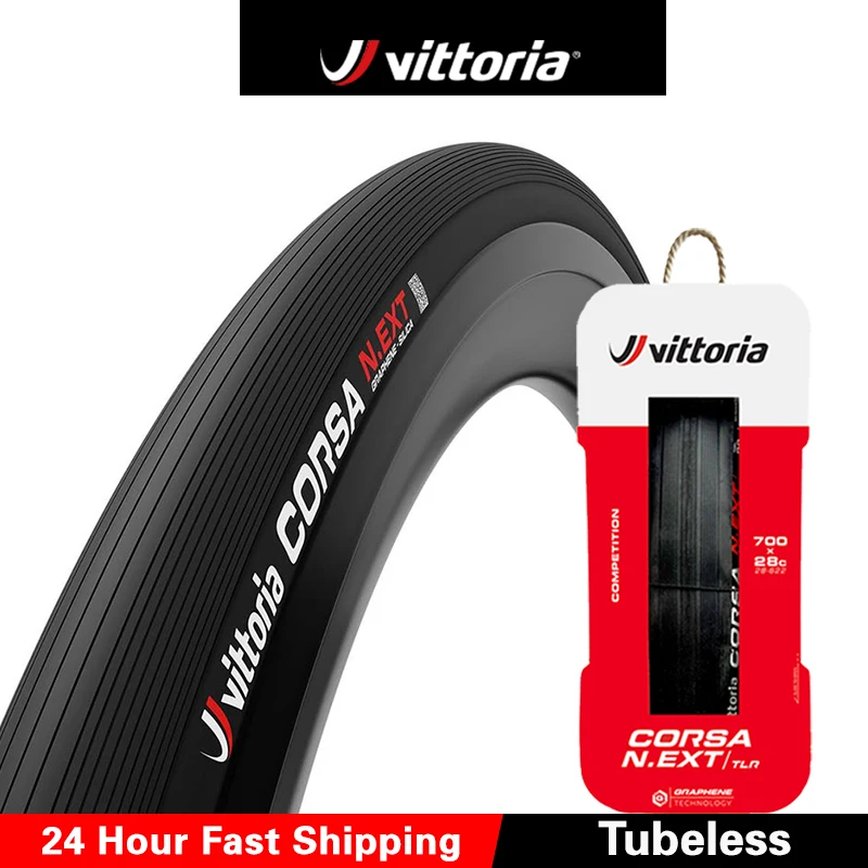 Vittoria Corsa N.EXT TLR 700x28C Folding Tyre G2.0 NEXT TLR Road Tubeless Ready Tire 700C Black Folding Training Road Tire