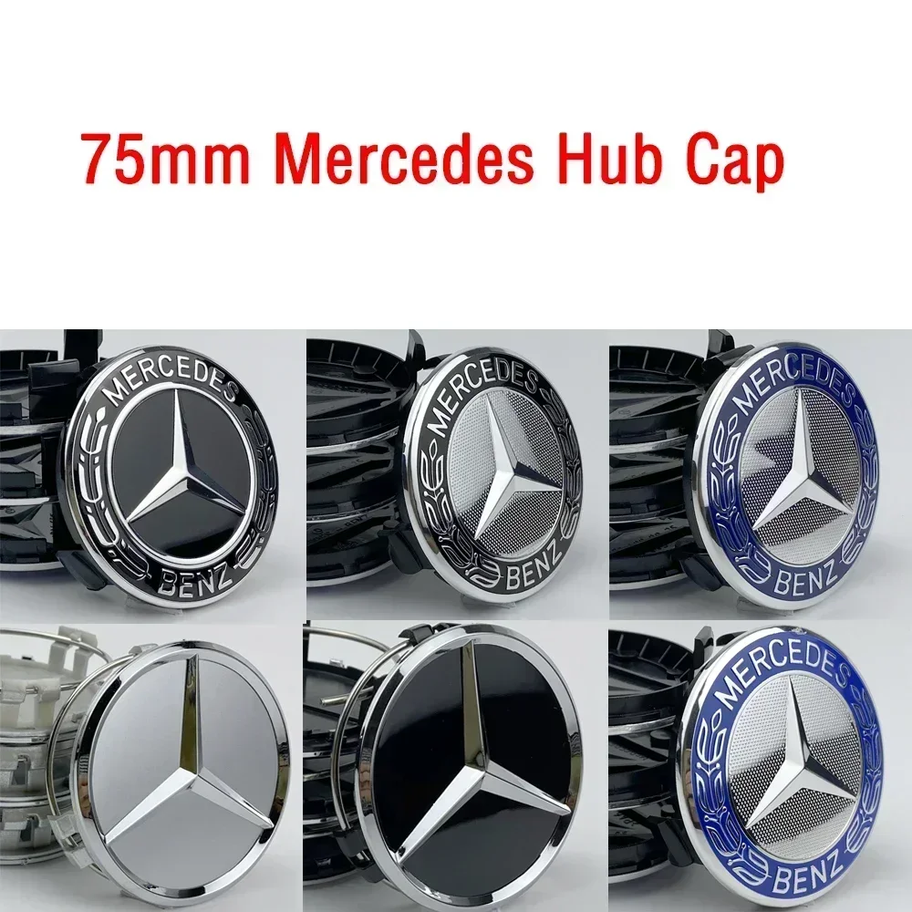 

75mm 4pcs Mercedes Benz wheel center cap Hubcap Mercedes AMG Apple Tree B w204 w211 w205 W212 w203 w213 w124 car accessories
