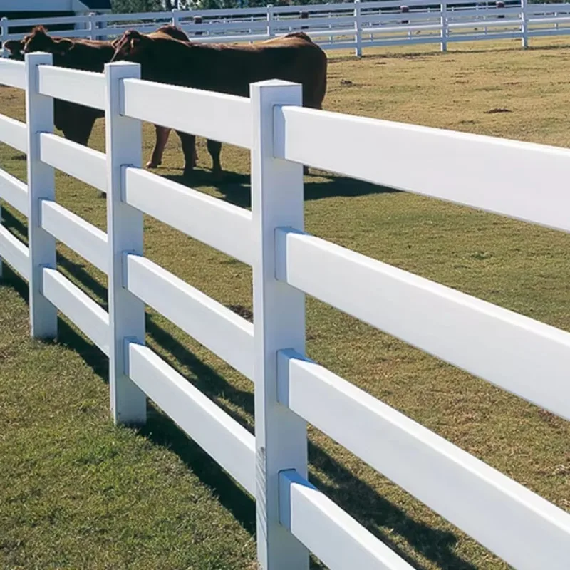 

Customization 2 Rail Pvc Fencing PVC Farm Horse Fence Paddock White Vinyl Fence Panels Pvc White Farm Fence