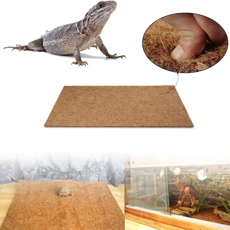 

Natural Coco Fiber Pet Coir Mat Coconut Fiber Reptile Carpet for Lizards Turtles Snakes Iguana, Gecko, Bearded Dragon, Tortoises