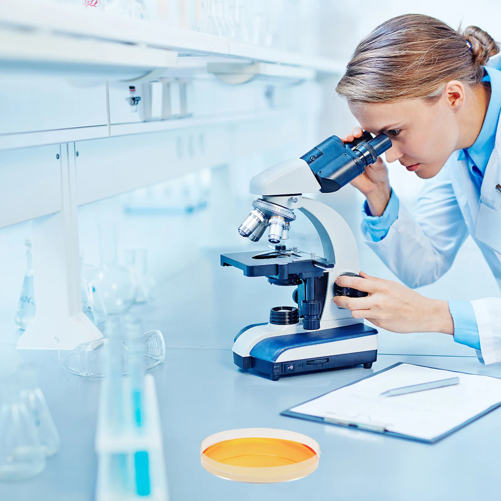 

10Pcs Sterile Agar Plates Convenient Prepoured Culture Dishes for High School Biology Lab Experiments and Scientific Analysis