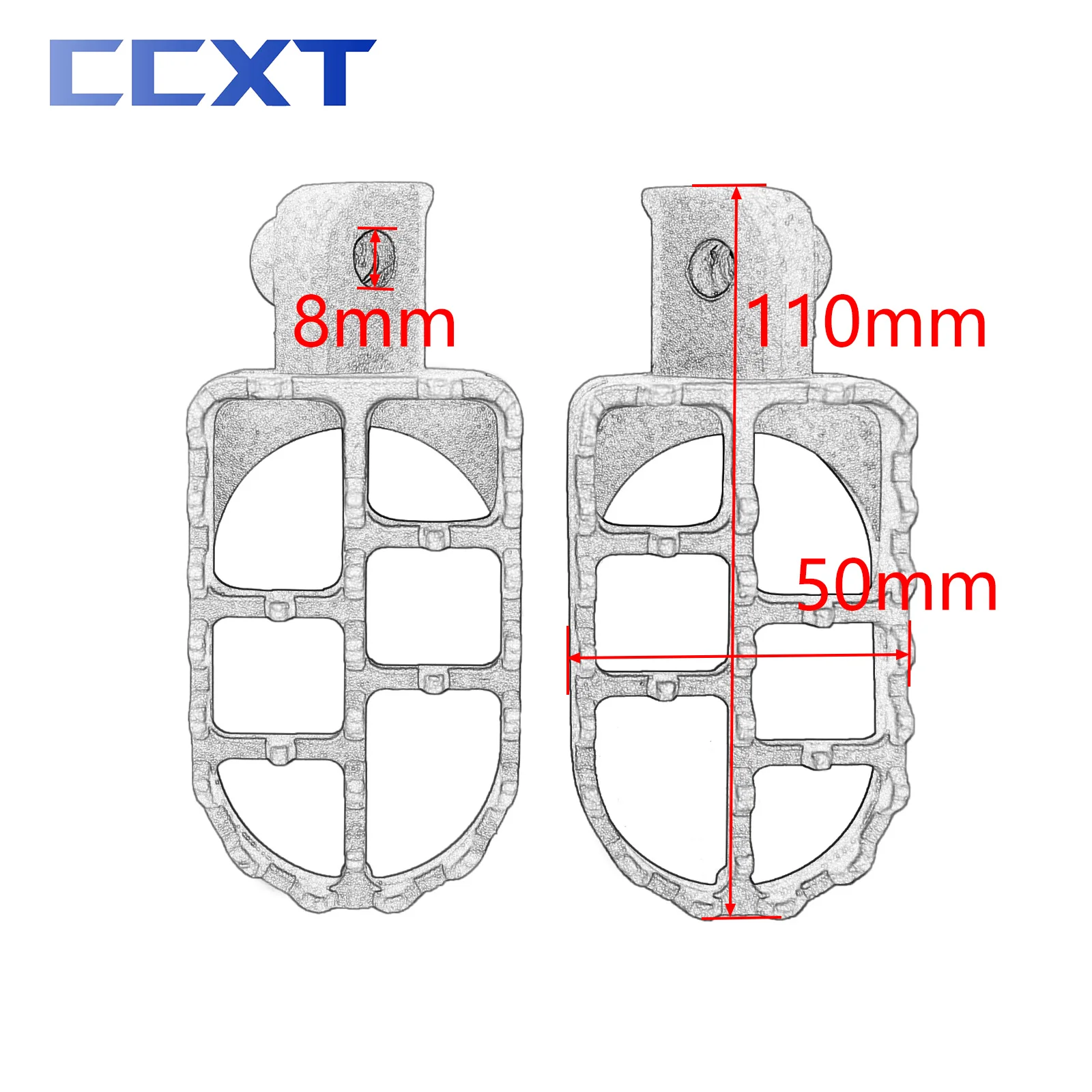 Motocross Voetsteunen Voetsteunen Voor Honda XR50R CRF50 CRF70 CRF80 CRF100F Voor Yamaha PW50 PW80 Pw 50 80 Motorcycle Universal pads