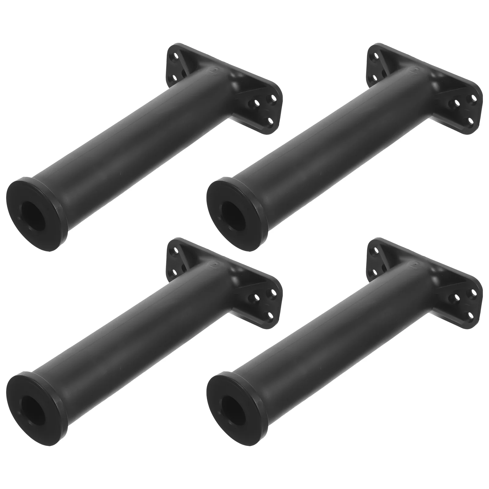 4 Pcs Bed Support Frame Legs Height Adjustable Base Metal Replacement Black Frames Fall to The Ground Bracket