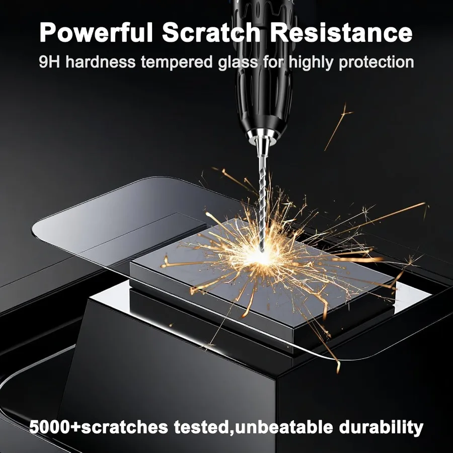 Paquete de 2 protectores de pantalla antirreflectantes para iPhone 17 Pro Max [6,9 pulgadas] grado militar 9H cobertura de borde completo vidrio templado AR