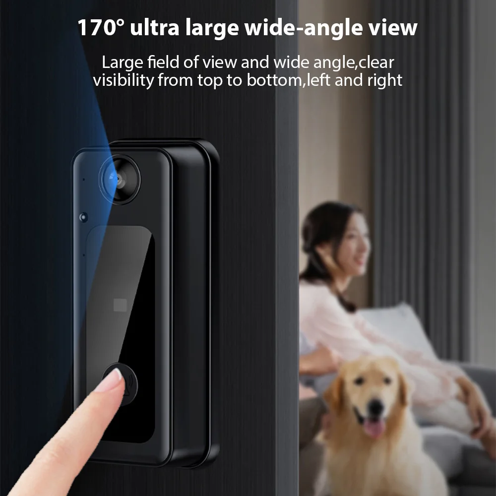 4.3 Inch 2.4G Wireless Visual Intercom Doorbell with Screen BT Wireless Smart High-definition Intelligent Doorbell Two-Way