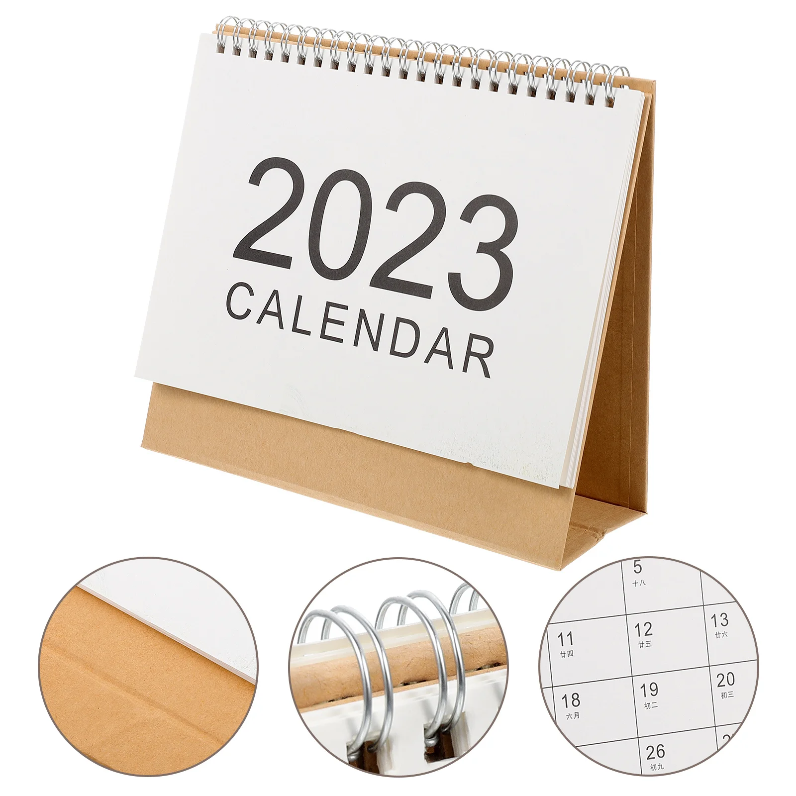 

2023 Desktop Calendar Thick Paper Monthly Planner Coil Design For Home Office Decor Desk Organizer Stationery Supply