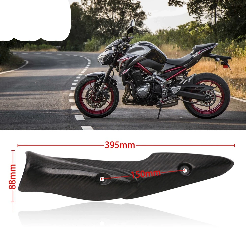 

​Z900 Motorcycle Exhaust System Middle Link Pipe Carbon Fiber Heat Shield Cover Guard Anti-Scalding Shell for Kawasaki Z900