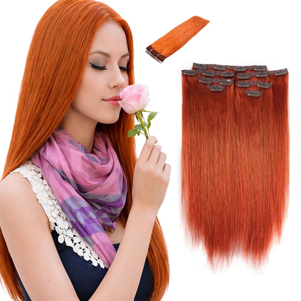 350-ginger-clip-ins-extension-human-hair-weft-brazilian-virgin-straight-hair-clip-on-extensions-8pcs-set-120g-seamless-clip-ins