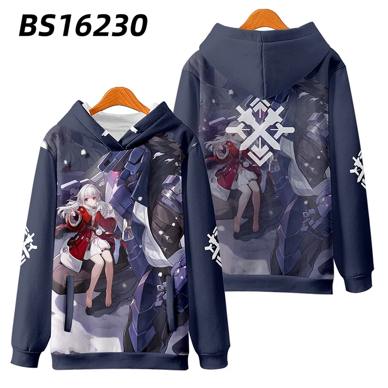 Hot Game Honkai Star Rail Clara Cosplay damska męska bluza z grafiką Streetwear Hip Hop sweter z kapturem kurtka odzież wierzchnia