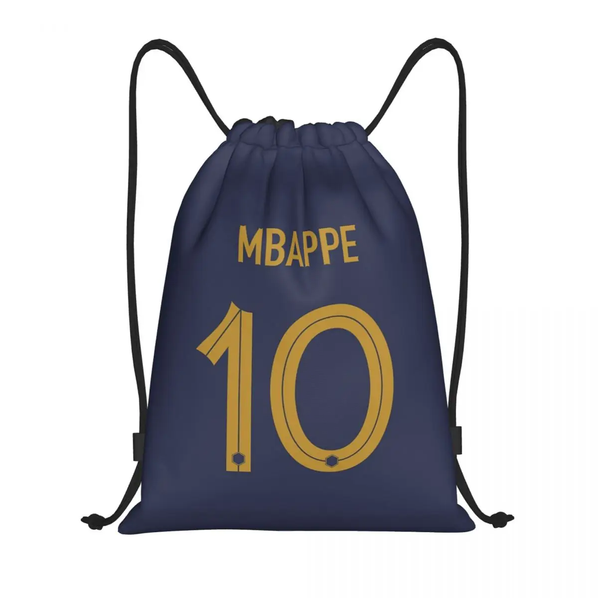 Custom Mbappes Soccer Drawstring Backpack Bags Men Women Lightweight French KM Football Gym Sports Sackpack Sacks for Traveling