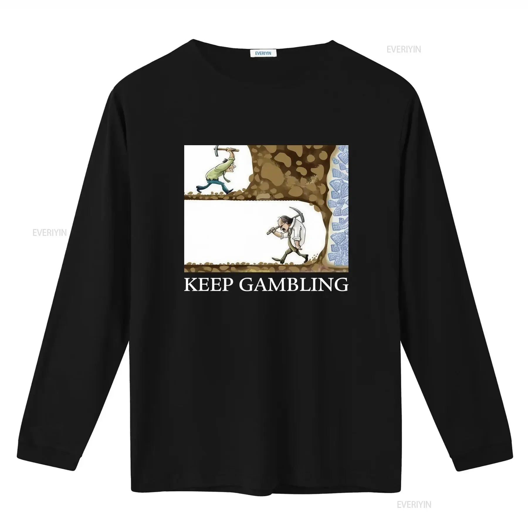 Keep Gambling T Shirt Funny Poker Night Gamble Parlay Meme Drinking Casino Unique Print Design for Gamblers vintage Washed