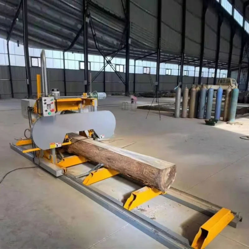 Band Saw Mills Wood Log Cutting Machine Large Scale Automatic Electric Hard Wood Cutting Log Band Sawmill Machine