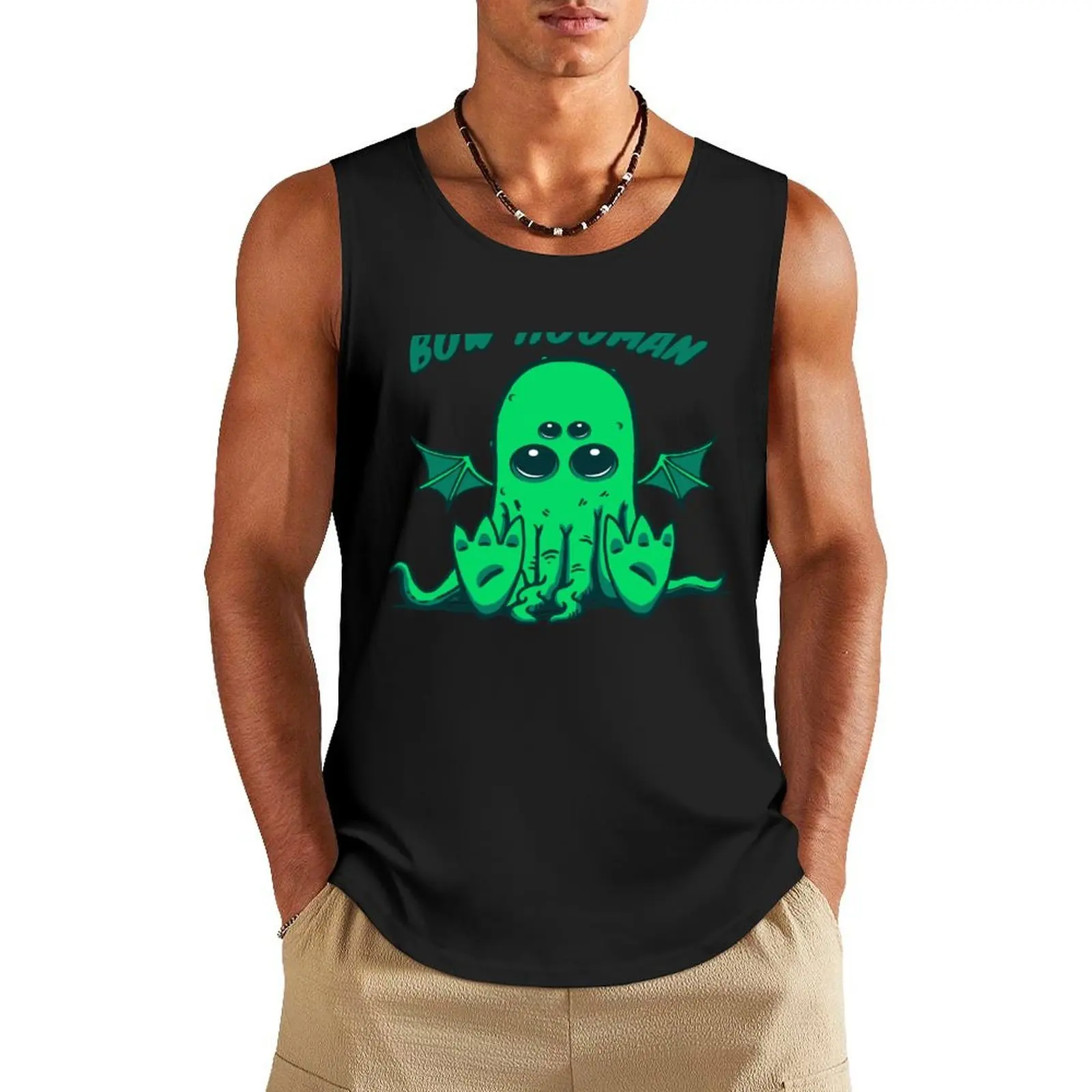 

Baby Cthulhu Cute Chibi Lovecraftian Cartoon Tank Top summer clothes men 2025 T-shirt man Men's gym articles
