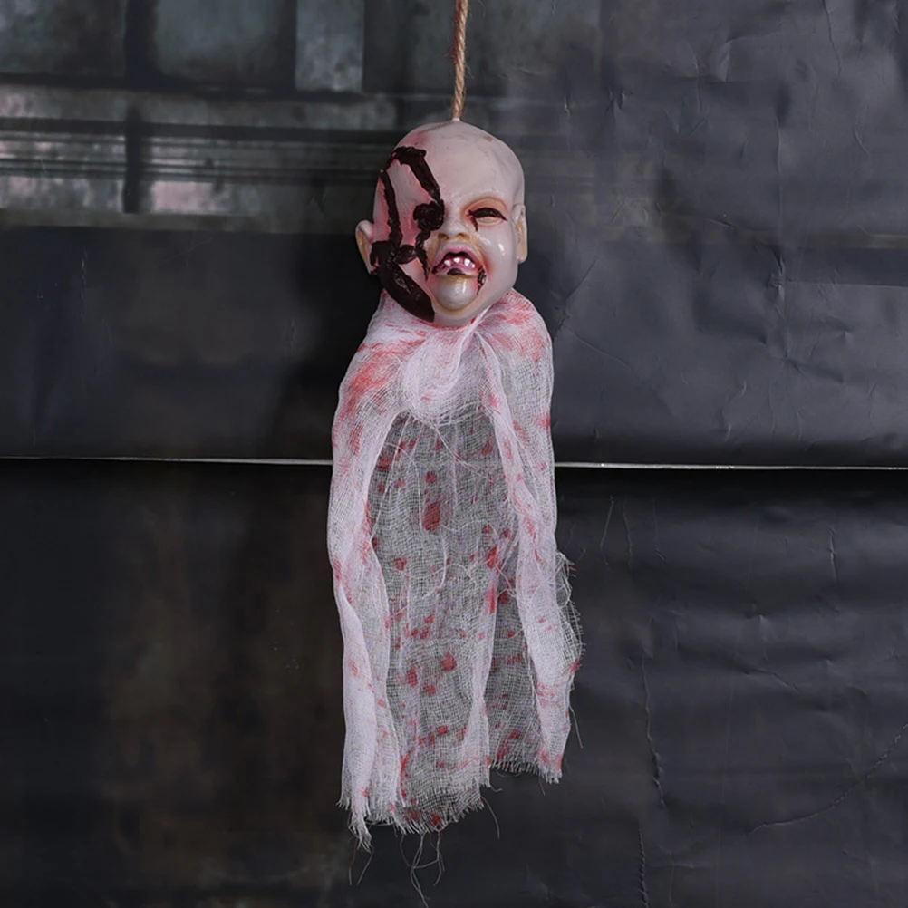 

2 Pcs Halloween Small Hanging Ghost Pendant Tricky Prank Prop for Party Festival