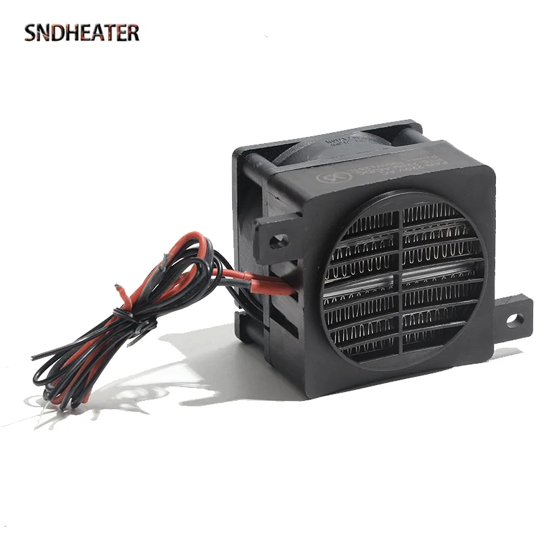 SNDHEATER Изолированный нагреватель PTC с вентилятором рассеивания тепла 12 В 24 В 220 В Электрический квадратный нагревательный элемент 60x60 мм для плиты