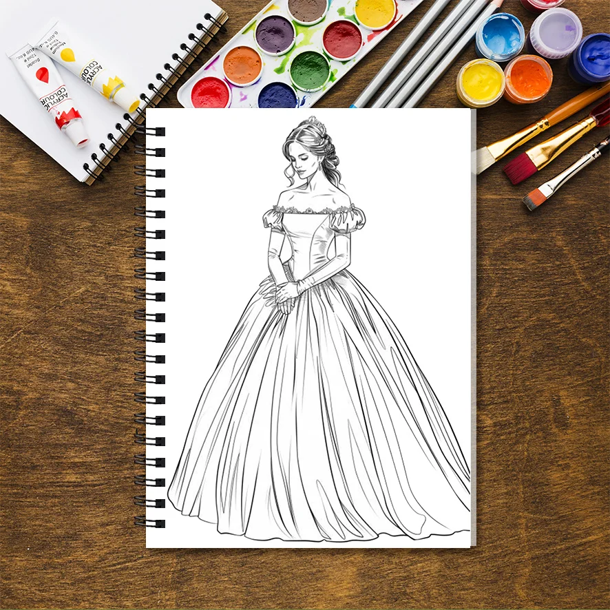 Coloring Book - 8.3x 11.2 inches 32 pages Fashion Clothing Coloring Book - Perfect for soothing, back to school gifts, gifts for